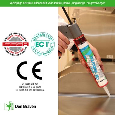 Den Braven Zwaluw Silicone NO & Sanitair - Wit
