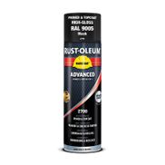 Rust-Oleum Hard Hat Advanced Spuitbus 2779 - Ral 9005 Zwart - Hoogglans