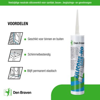 Den Braven Zwaluw Silicone NO & Sanitair - Grijs