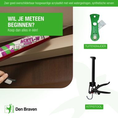 Den Braven Zwaluw Acryl-W Acrylaatkit - Bruin 