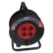 Kabelhaspel 3x1.0 PVC - 4 contactdozen - 25 meter