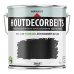 Hermadix Houtdecor Verfbeits Dekkend - Zwart