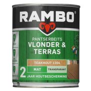 Rambo Pantserbeits Vlonder & Terras Mat Transparant - Teakhout