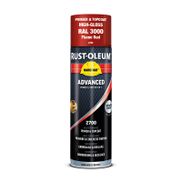 Rust-Oleum Hard Hat Advanced Spuitbus 2765 - Ral 3000 Vuurrood - Hoogglans