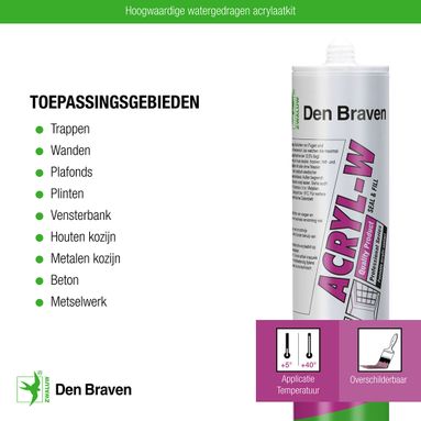 Den Braven Zwaluw Acryl-W Acrylaatkit - Bruin 