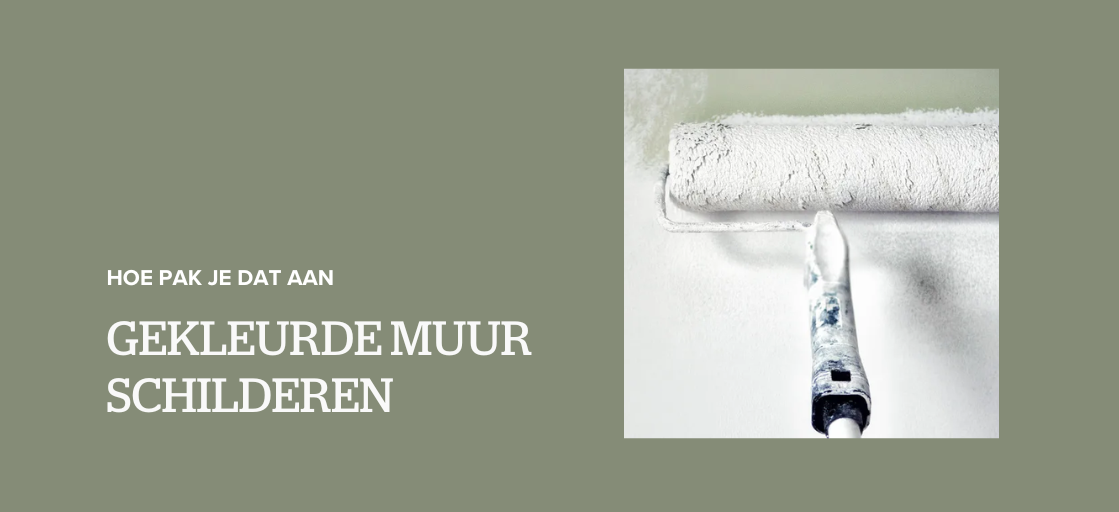 gekleurde muur overschilderen