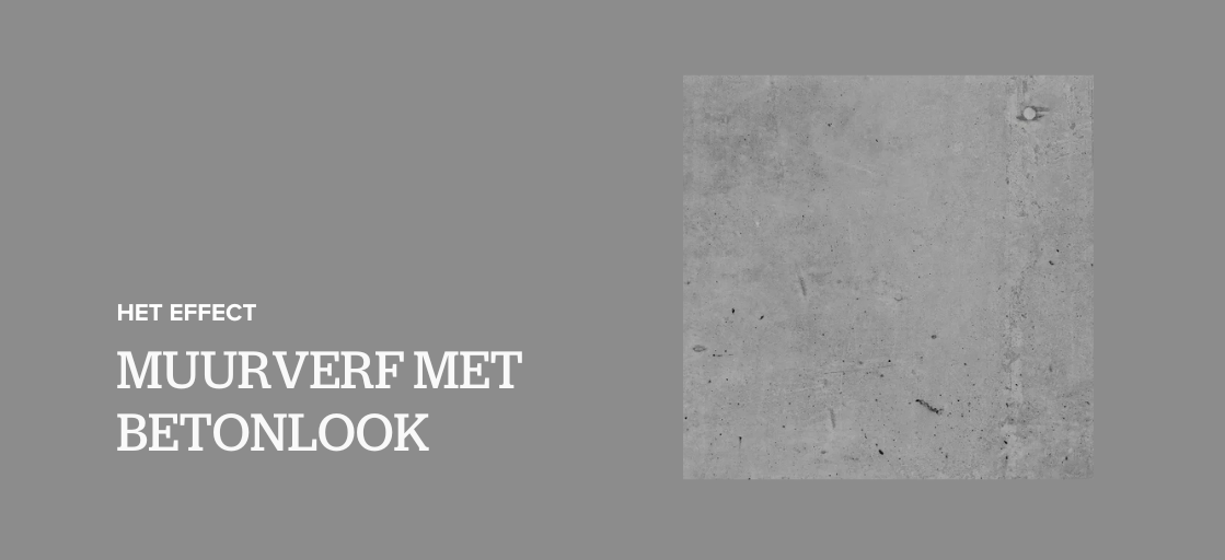 Het effect van muurverf met betonlook 