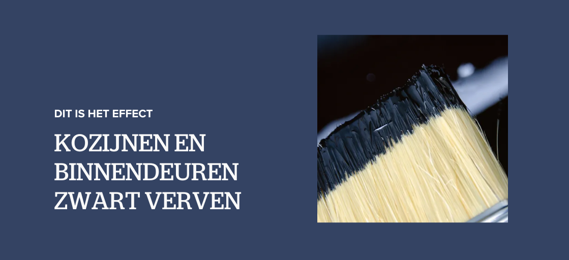 kozijnen en binnendeuren zwart verven