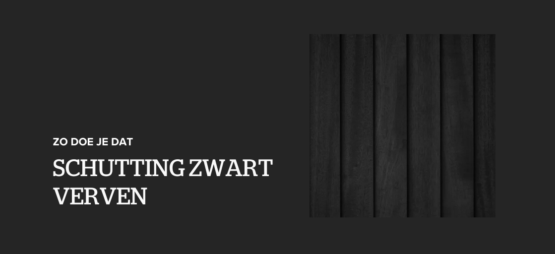 schutting zwart verven