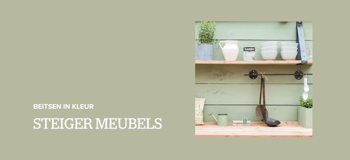 Steigerhouten meubels beitsen