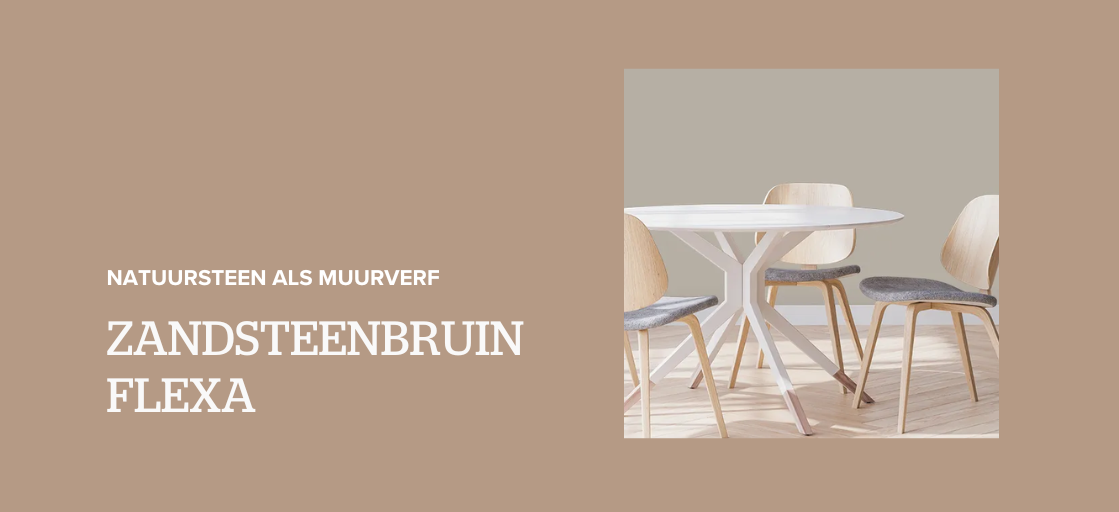 Zandsteenbruin Flexa: Natuursteen als muurverf