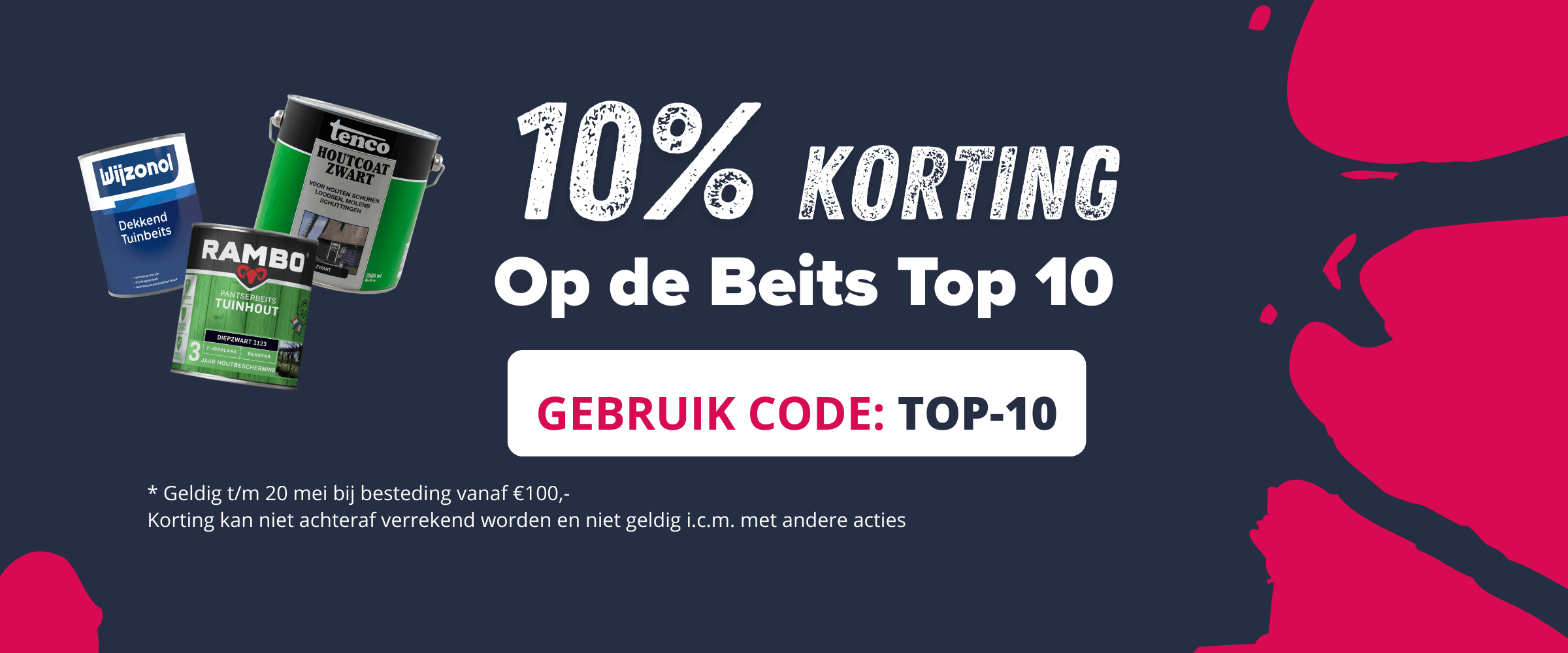 10% korting op de Beits Top 10 alleen bij Verfwinkel.nl