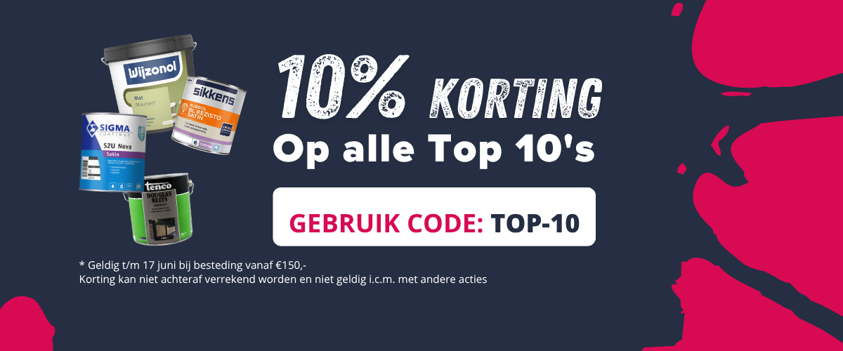 Top 10 actie! 10% extra korting