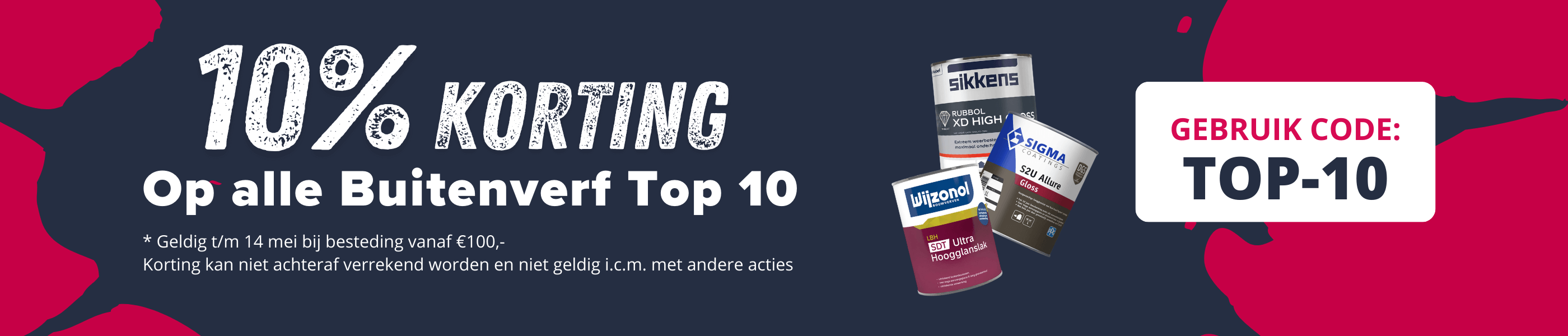 10% korting op alle Buitenverf Top 10
