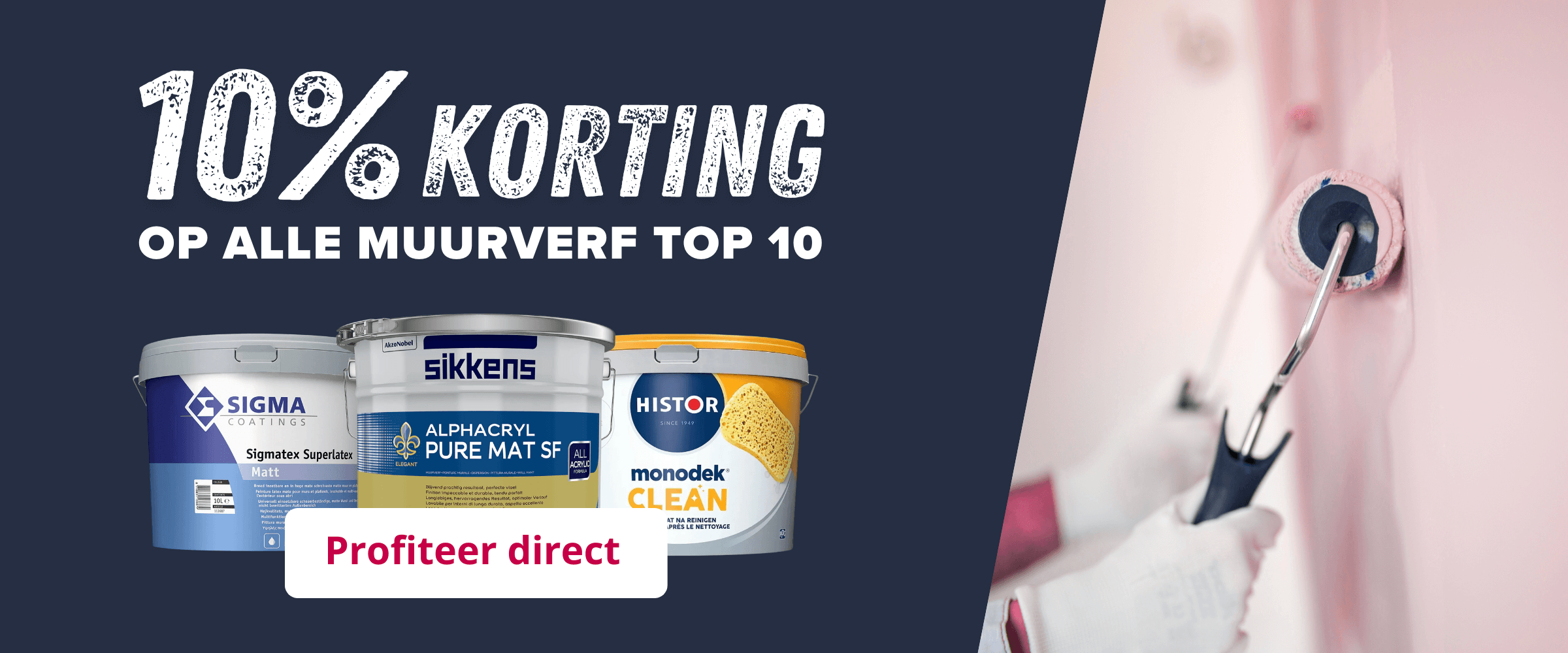 Krijg 10% korting op alle Muurverf Top 10!